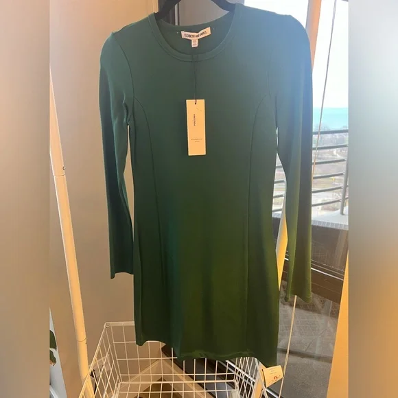 NWT ELIZABETH AND JAMES Bodycon Long Sleeved Forest Green Mini Dress NWT ELIZABETH AND JAMES Bodycon Long Sleeved Forest Green Mini Dress
